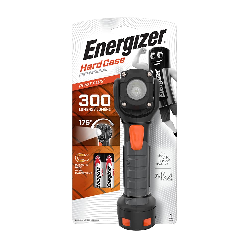 Energizer ® Led Professional Hardcase Handheld Torch - 300 Lumen Backing Card 1 ENR423792
