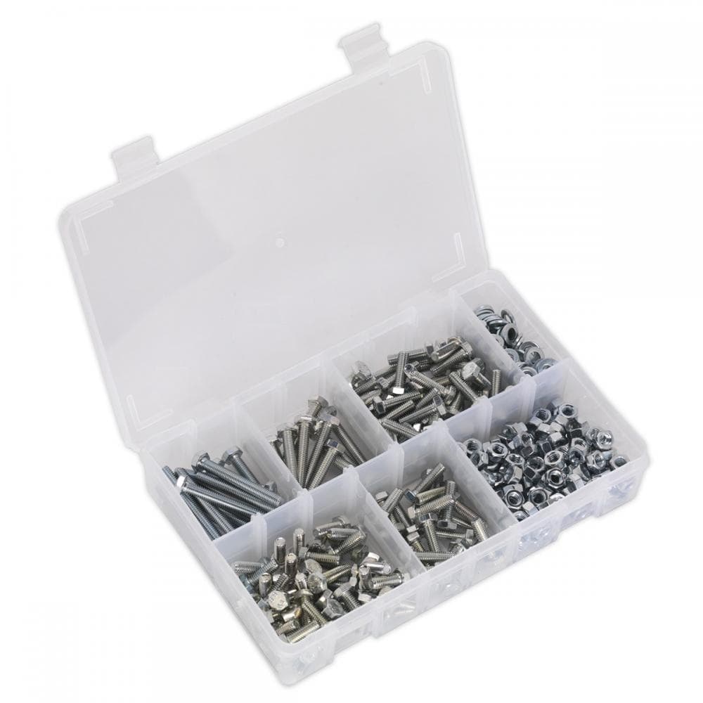 Sealey AB050SNW Setscrew Nut & Washer Assortment 408Pc High Tensile M6 Metric