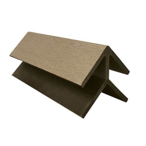 Standard Composite Panel Cladding External Corner - 3.6m x 60mm Teak