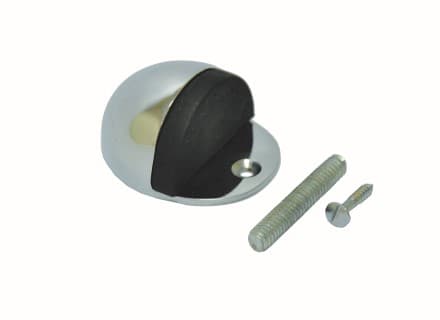 4Trade Floor Mounted Door Stop Chrome