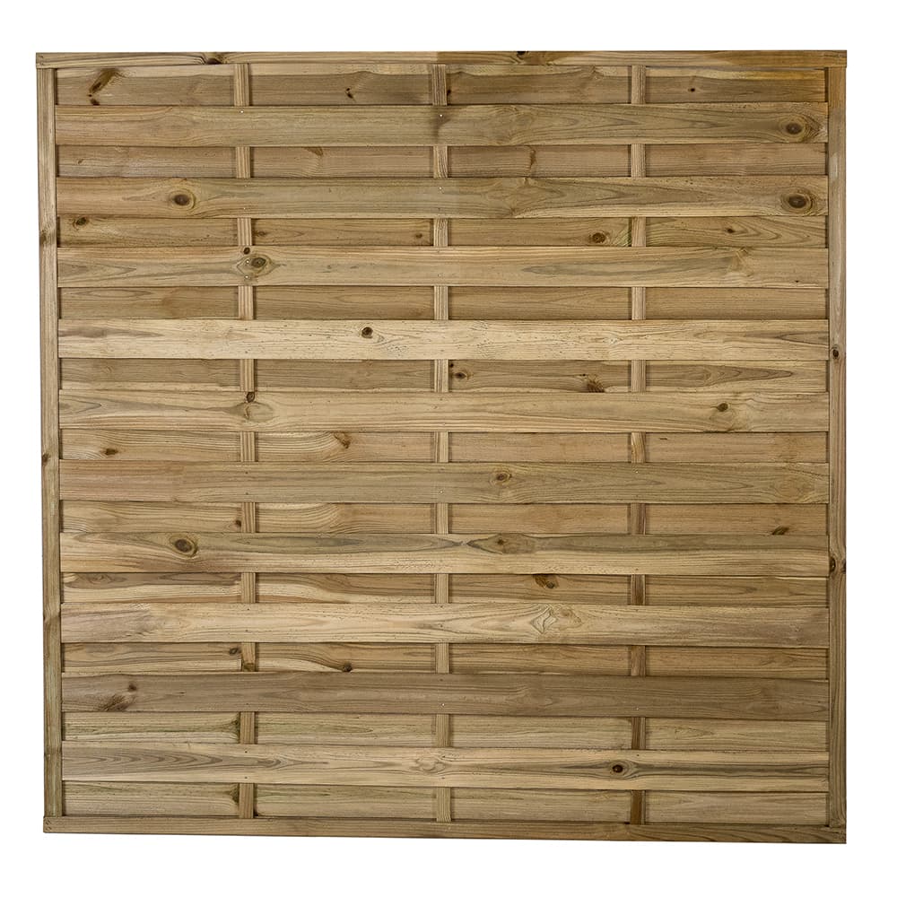 Pressure Treated Decorative Flat Top Fence Panel 6ft x 6ft Pack of 5