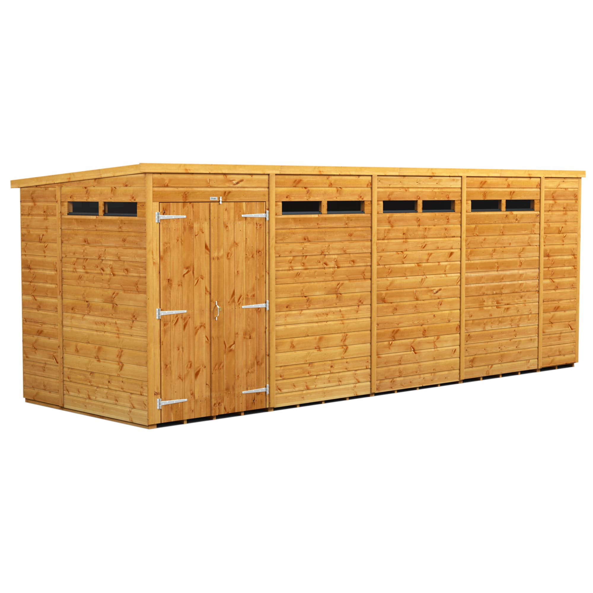 Powersheds 18 x 6 Power Pent Double Door Security Shed