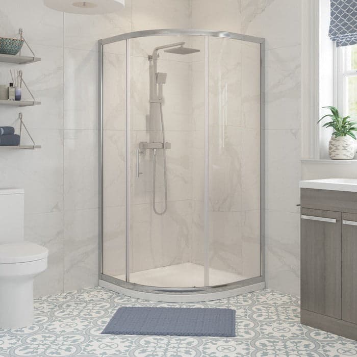 Quadrant Shower enclosure 1 Door 800mm Chrome