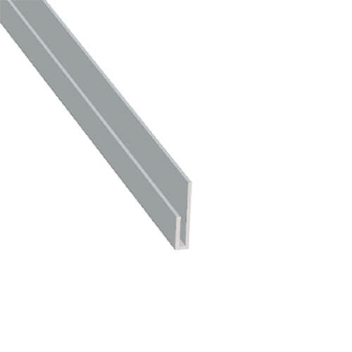 Aluminium Soffit J Trim - 40mm x 20mm x 3mtr White (9016 Matt)
