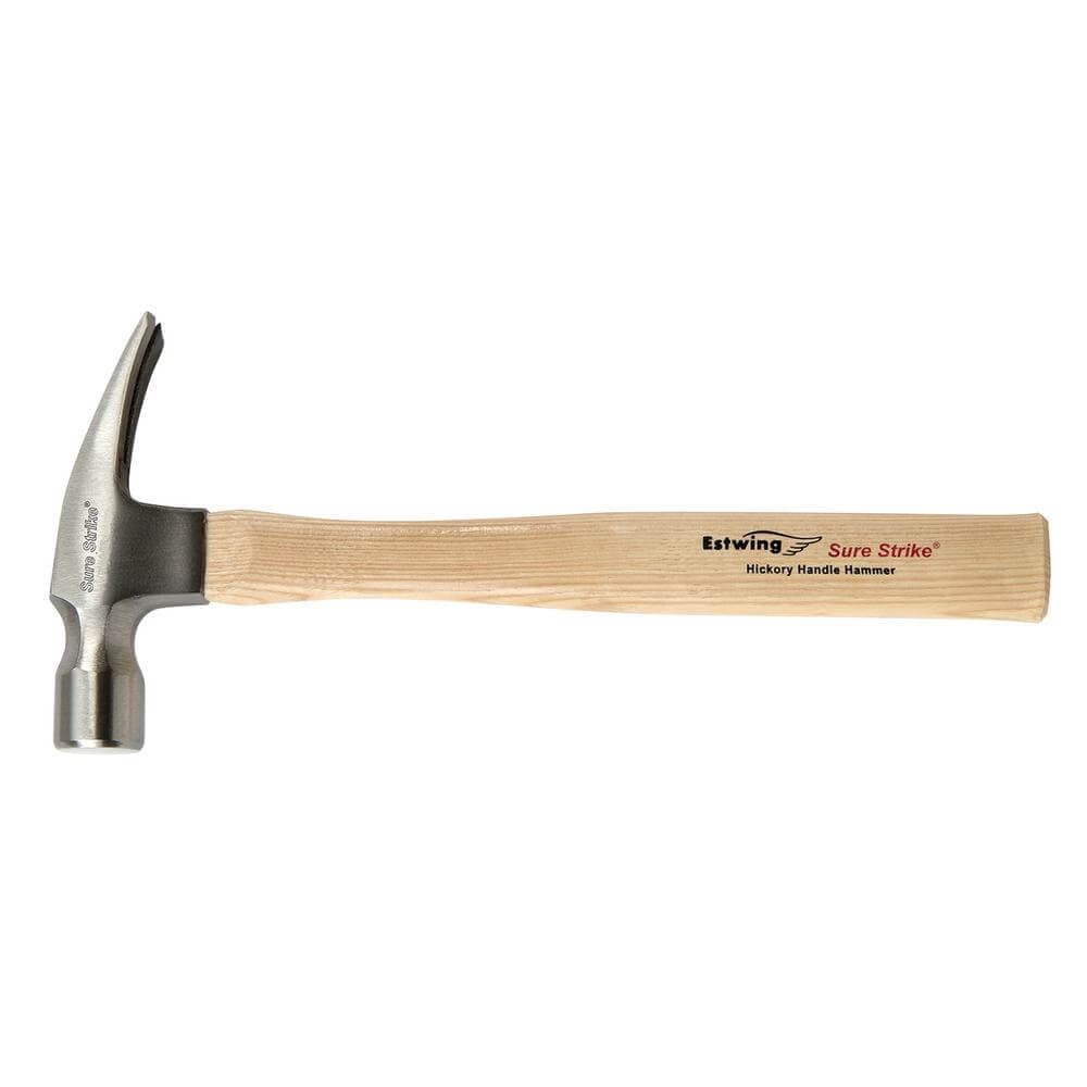 Estwing Emrw16S Sure Strike Straight Claw Hammer With Hickory Handle 16Oz/448G Pk 1 24086