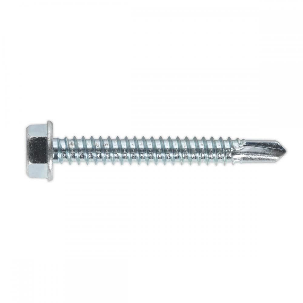 Sealey SDHX6350 Self-Drilling Screw 6.3 X 50Mm Hex Head Zinc Pack Of 100