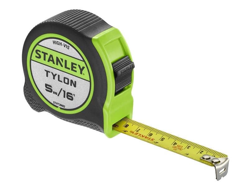Stanley® Hand Tools STHT30602-1 Hi-Vis Tylon Tape Measure 5M (16Ft) (Width 25Mm)