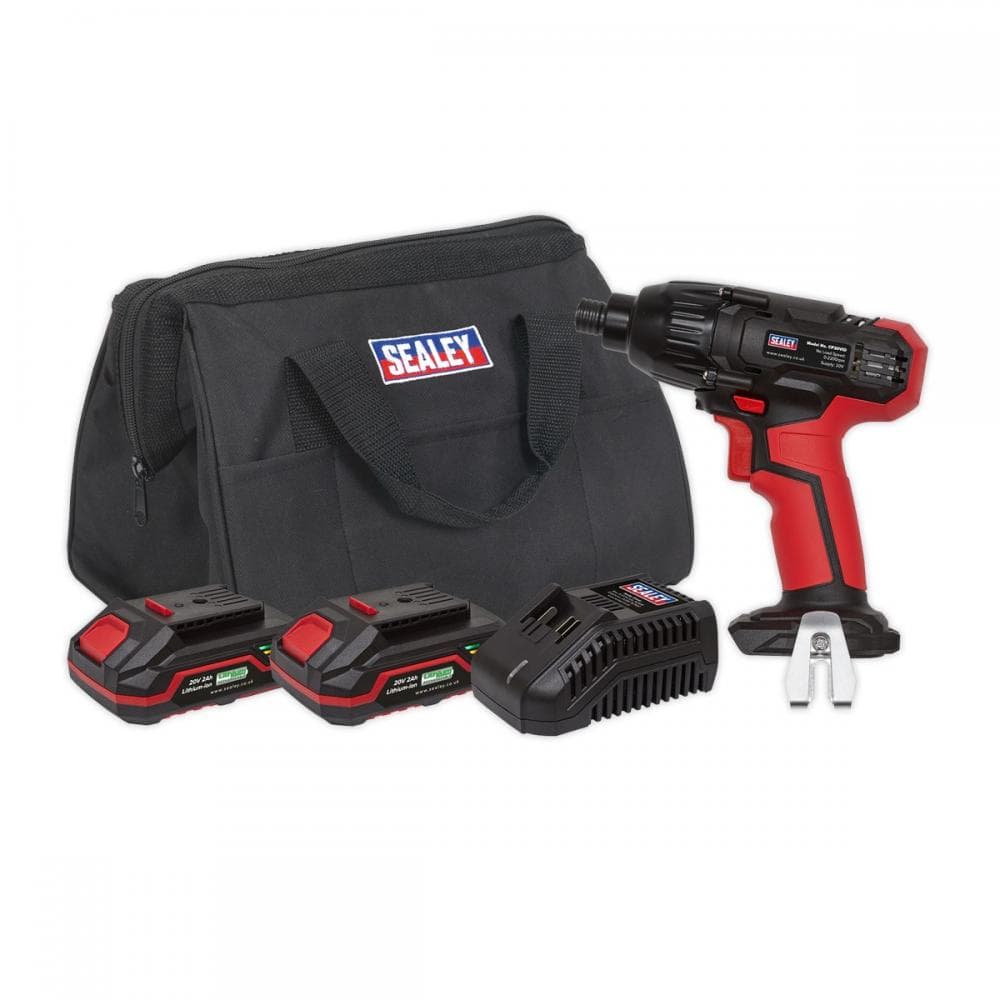 Sealey CP20VIDKIT Impact Driver Kit 1/4inHex Drive 20V Sv20 Series - 2 Batteries