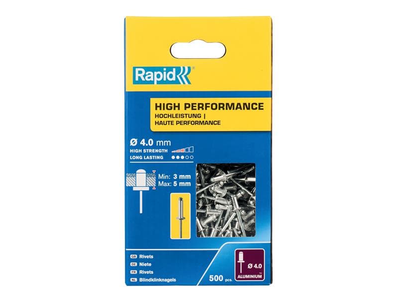 Rapid 5001432 High Performance Rivets 4 X 8Mm (Box 500)
