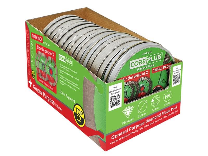 Coreplus CORDBT115CDU Top Twelve Cutting Blade Cdu With 10 Tins (3 Blades Per Tin)
