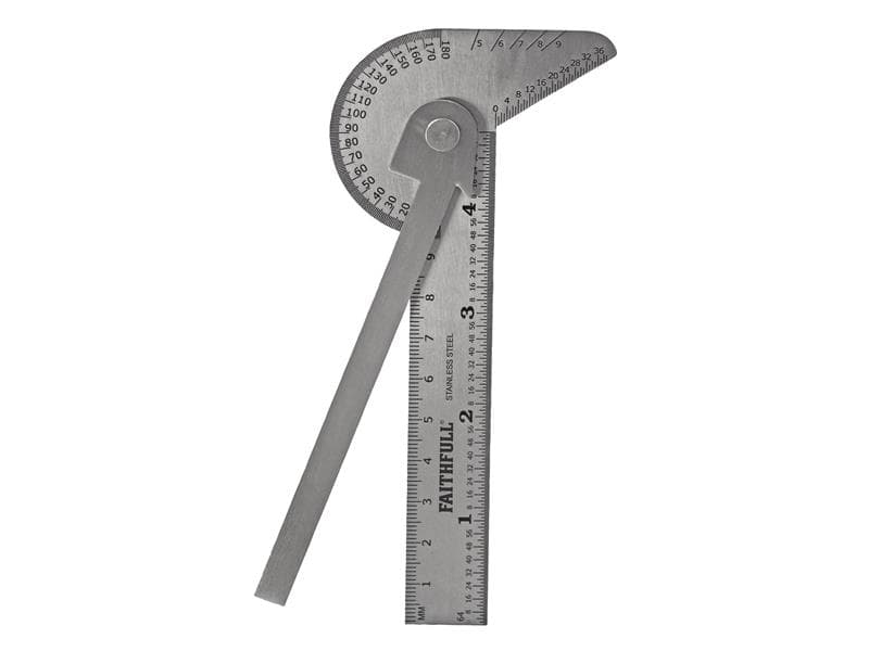 Faithfull APM7310 Multi Purpose Angle Protractor 100Mm (4In)