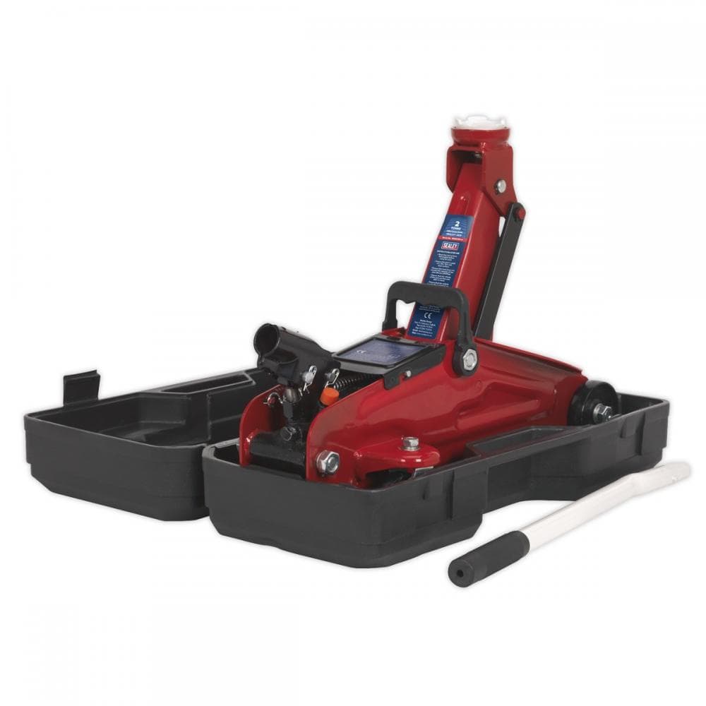 Sealey 1050CXD Trolley Jack 2 Tonne Short Chassis With Storage Case