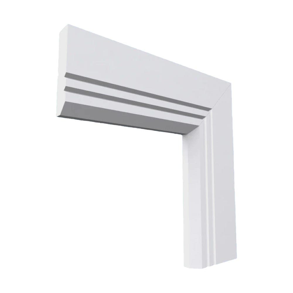 Edge V Grooved 2 MDF Architrave White Primed 4200mm x 95mm x 18mm