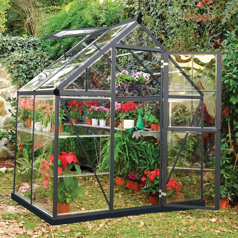 6â x 4â Palram Canopia Harmony Grey Polycarbonate Greenhouse (1.85m x 1.26m)