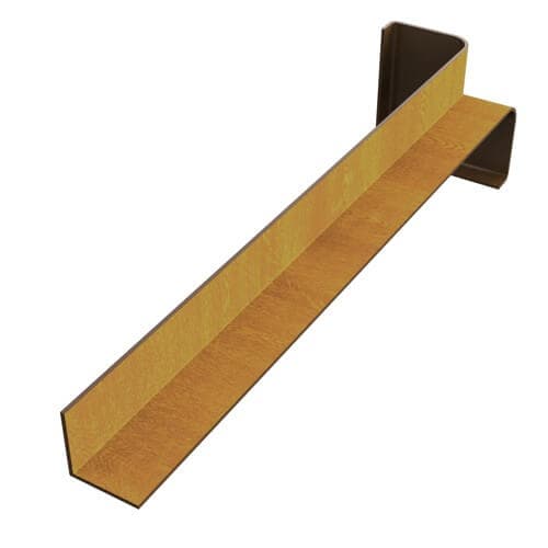 Golden Oak Fascia Board Internal Corner - 300mm