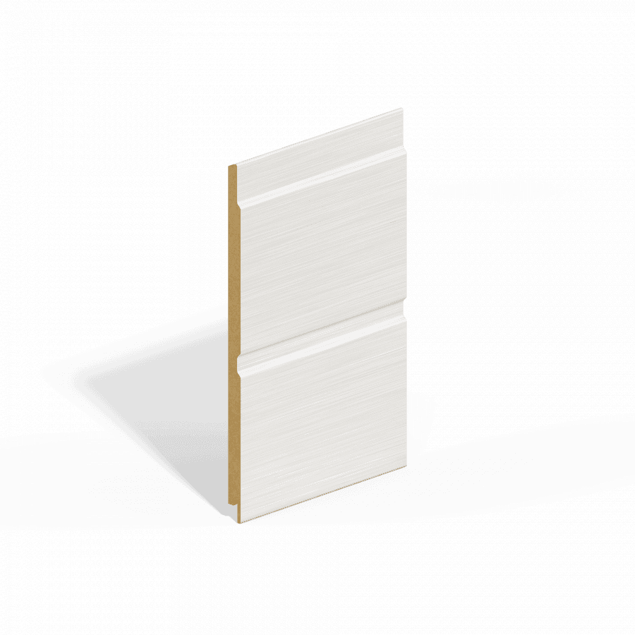 Double Shiplap MDF Cladding - 244mm x 4.88mtr Grey White