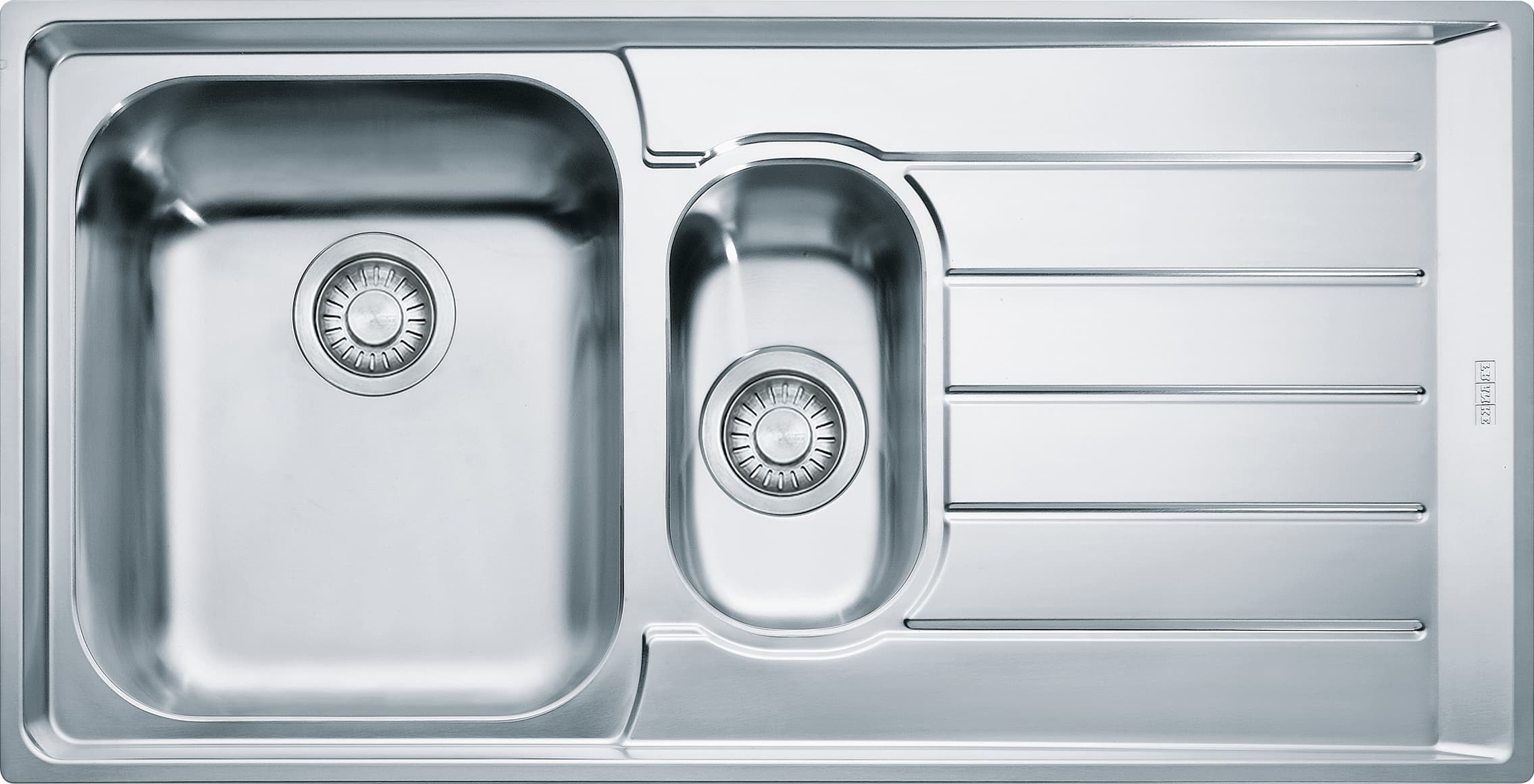 Franke 127.0059.658 Neptune 1.5 Bowl Low Profile Inset Sink Right Hand Drainer Stainless Steel