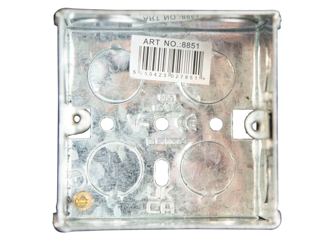Dencon Metal Back Box 1-Gang 47mm 8851NB