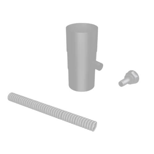 Aluminium Round Swaged Water Butt Diverter - 63mm PPC Finish