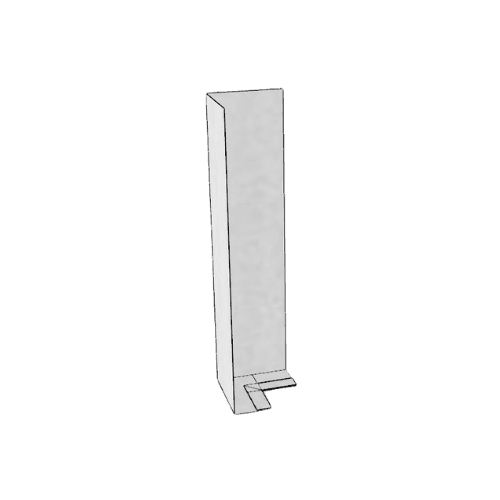 Zinc Fascia L Profile External 90 Degree Corner - 200mm