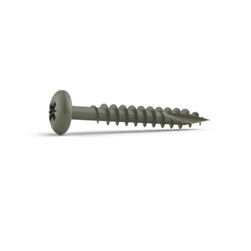 Durapost Pan Head Timber Screws - 4mm x 40mm Olive Grey - Pack Of 10