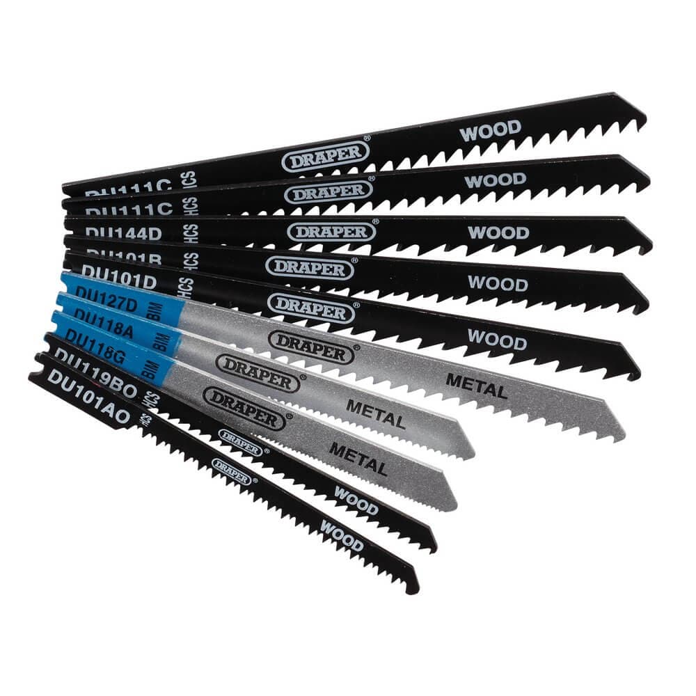 Draper 43470 Assorted Bim And Hcs Jigsaw Blade Set For Wood And Metal (10 Piece) each 1