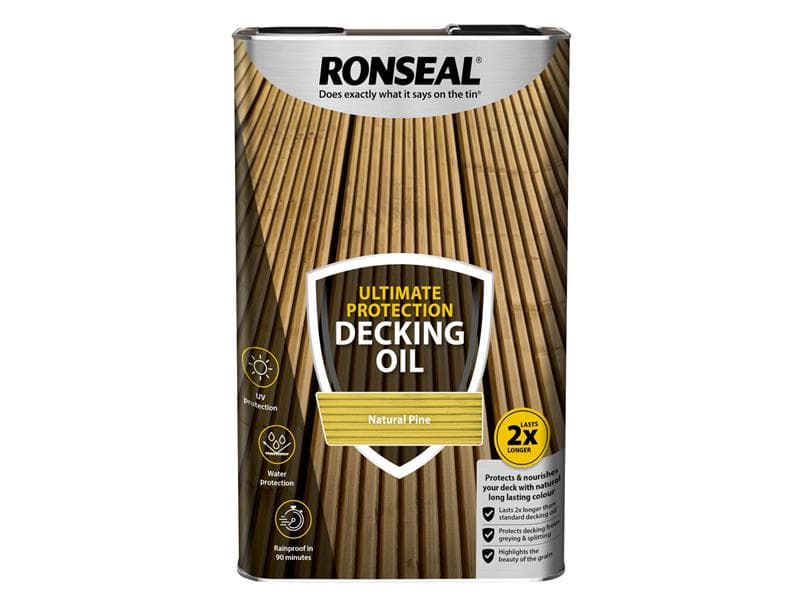 Ronseal 37300 Ultimate Protection Decking Oil Natural Pine 5 Litre