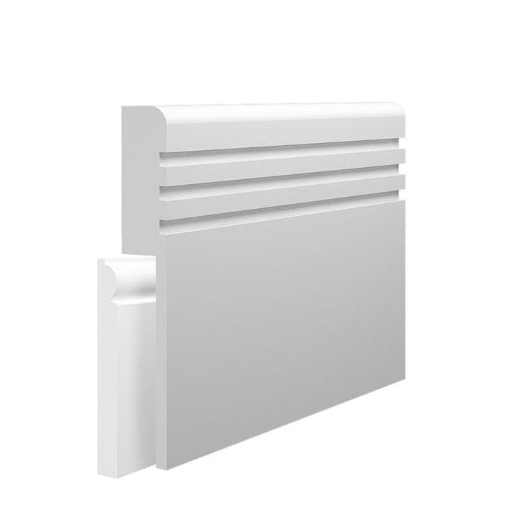 Grooved 3 Bullnose MDF Skirting Board Cover
