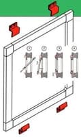 Set Of Brackets, White (code: 03547) Fly Screen Accessories