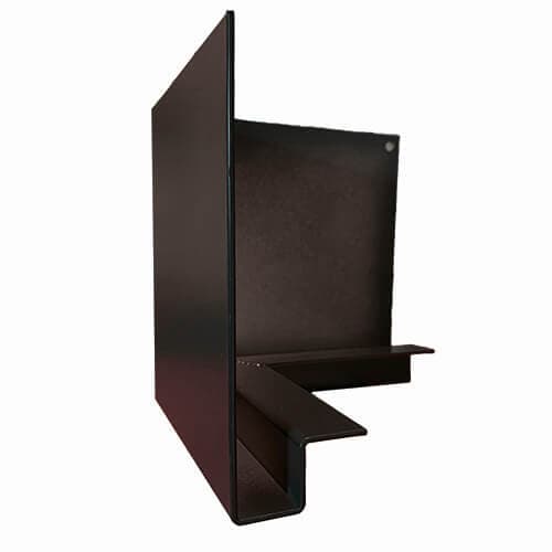 Aluminium Fascia J Profile External 90 Degree Corner - 175mm x 2mm Black (9005 Matt)