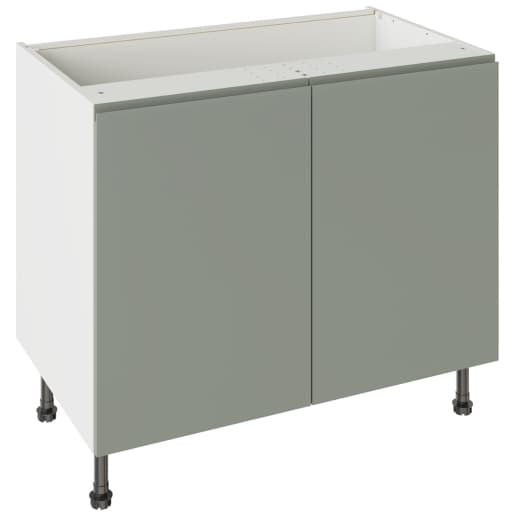 Flatpack 1000 Base Kitchen Cabinet J-Pull Ultra Matt Sage Green
