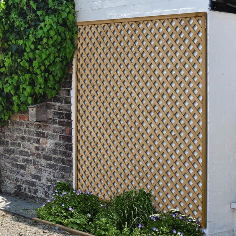 Forest 6' x 6' Rosemore Decorative Pressure Treated Diamond Trellis (1.8m x 1.8m)