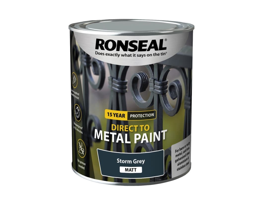 Ronseal Direct to Metal Paint Storm Grey Matt 750ml 39209