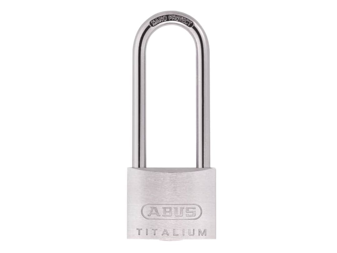 ABUS Mechanical 80TI/40mm TITALIUM™ Padlock 63mm Long Shackle Carded 10056572-01
