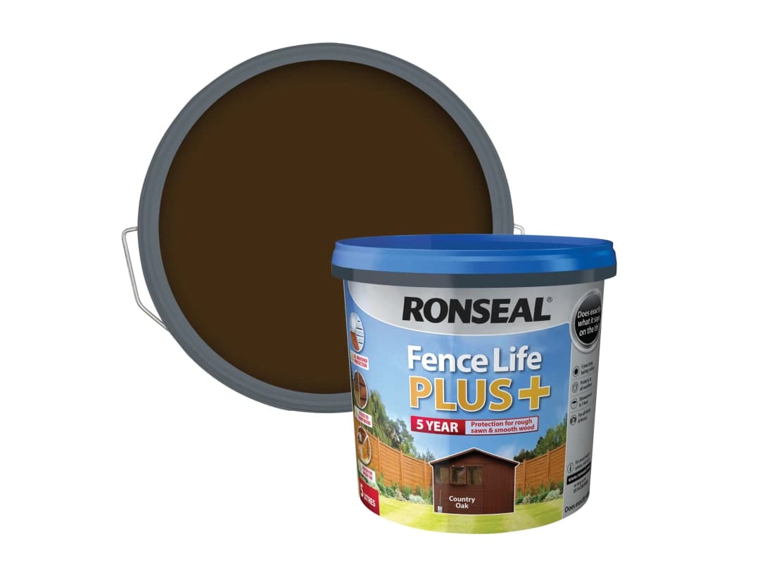 Ronseal Fence Life+ Country Oak 5L 37621