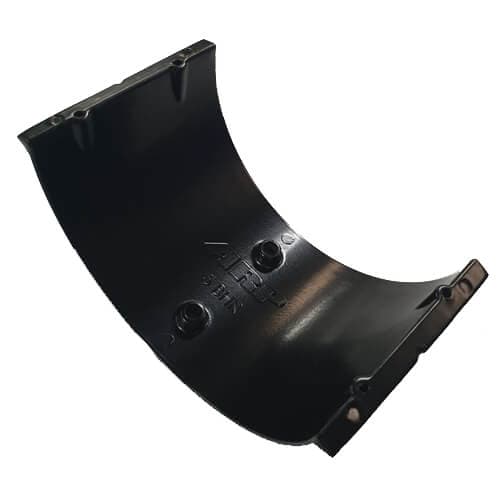 Aluminium Beaded Half Round Gutter Union - 114mm PPC Finish Black (9005 Matt)