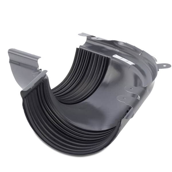Steel Gutter External Adjustable Angle - 135mm Graphite Grey