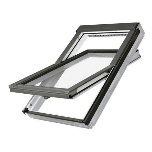 Polyurethane Centre Pivot Roof Window - 1140mm x 1180mm Sound Reducing White
