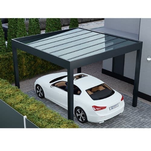 Simplicity Free Mono Aluminium Pergola - 2000mm x 2000mm Square - Grey