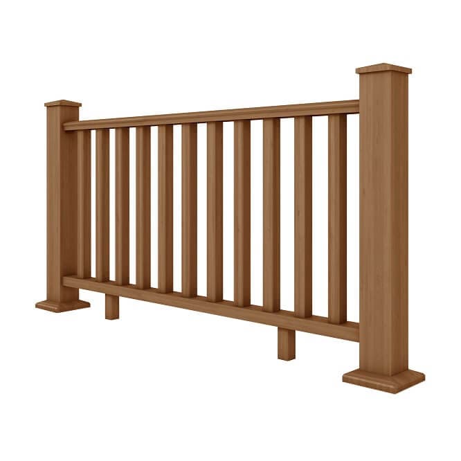 Balustrade Post & Rail System Brown - 1.8mtr module