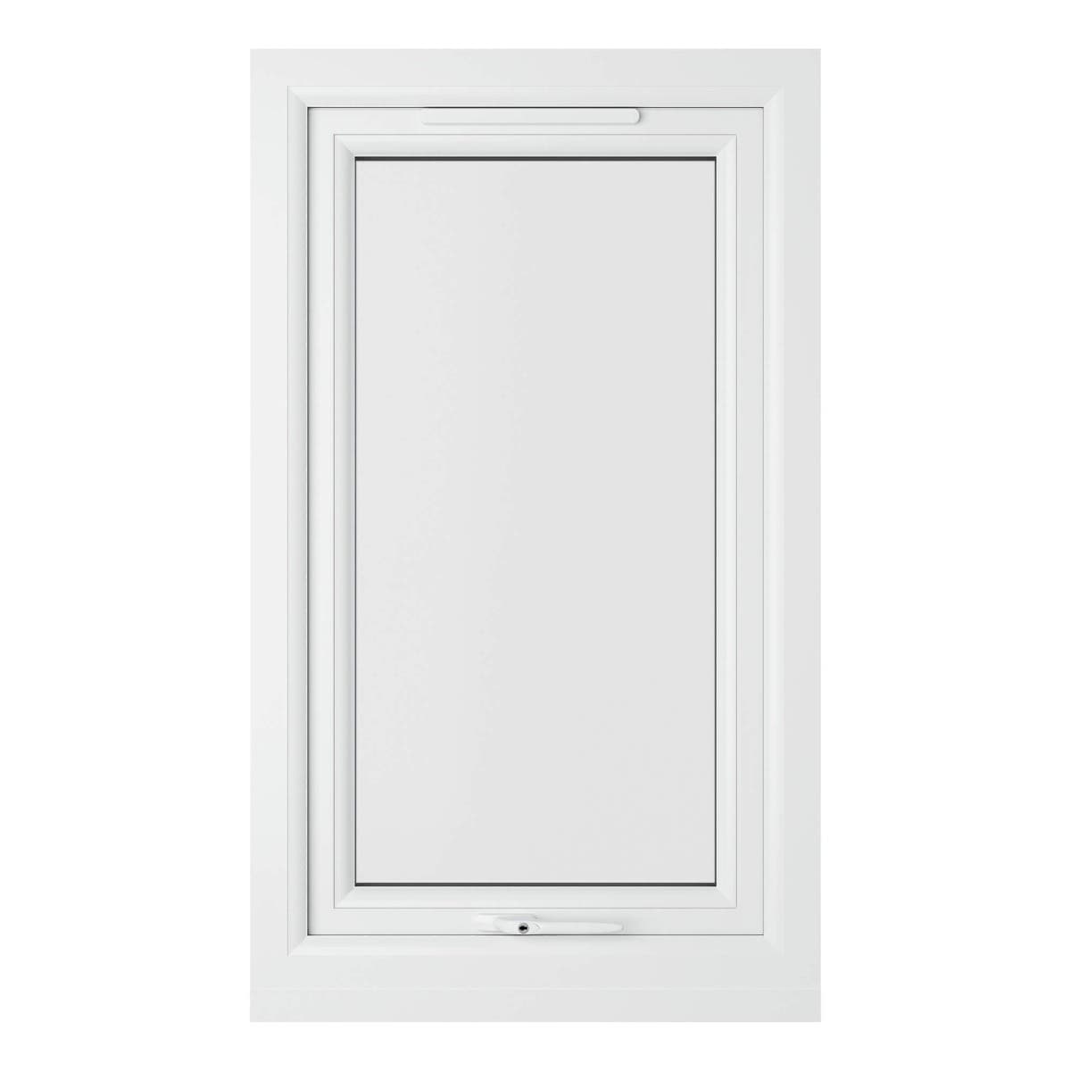 uPVC White Double Glazed Window - Top Opener - Clear Glass - 610 x 1040mm