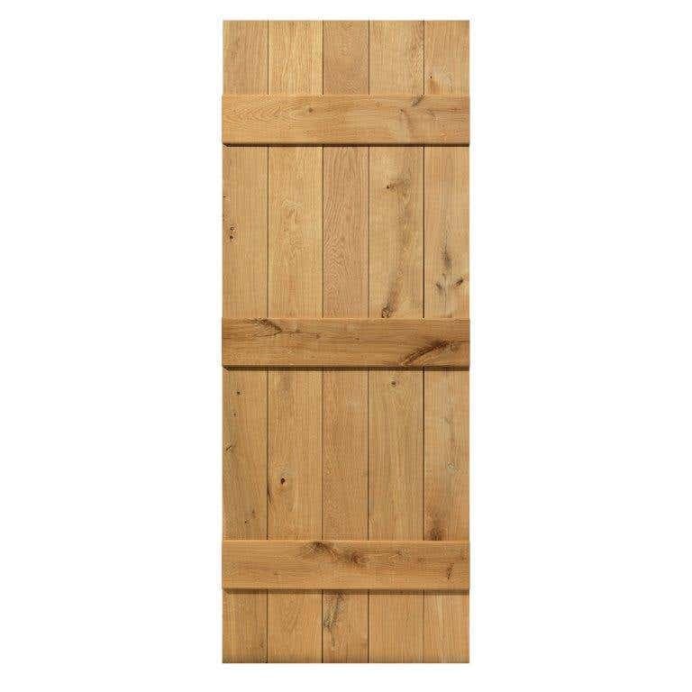 Rustic Solid Oak Ledged Interior Door - Unfinished - 40 x 1981 x 686mm - Supplied ready to finish