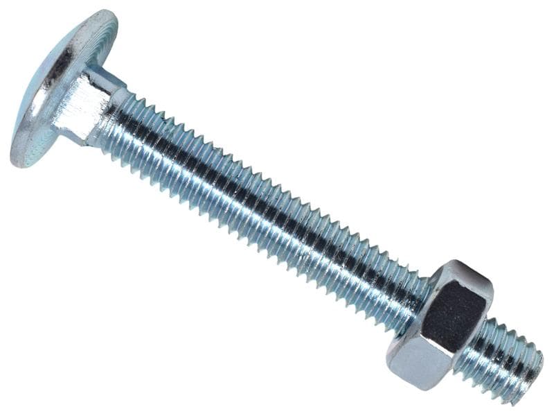 Metalmate® MEMCSX0860 Cup Square Hex Bolt & Nut Zp M8 X 60Mm Box 25