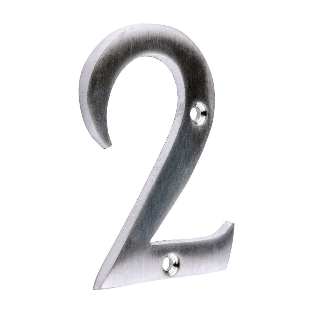 Timco Door Numeral 2 - Satin Chrome TIMpac 1 200411P