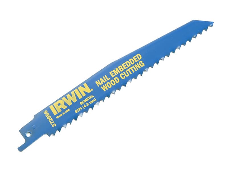 Irwin® 10504158 956R Sabre Saw Blade Nail Embedded Wood Cutting 225Mm Pack Of 5