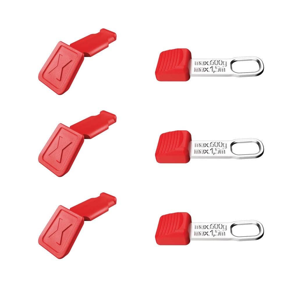 Knipex 00 63 06 Tcr Tetheredtool Clips + Colorcode Clips Red 3 Pieces Each 122Mm Pk 1 25156