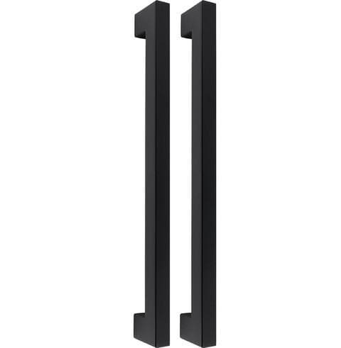 Manhattan Matt Black Double Internal Door Handle Pack