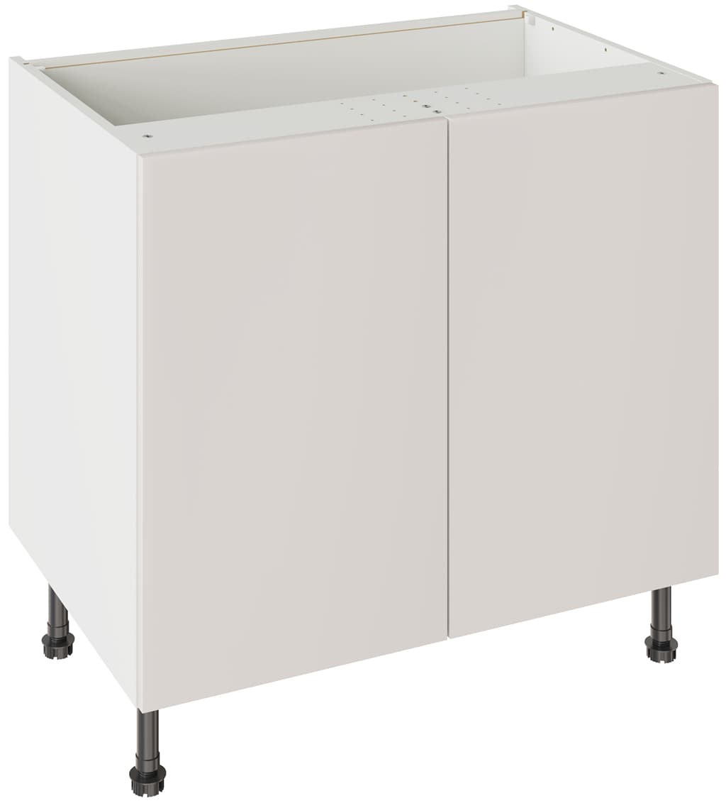 Flatpack 900 Base Kitchen Cabinet Value Slab Standard Matt Light Grey