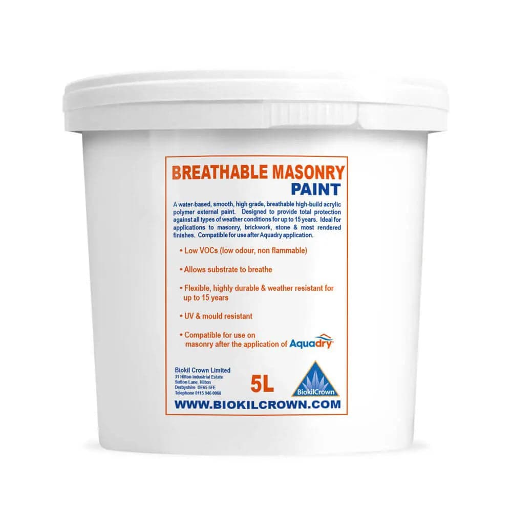 Breathable Masonry Paint - Biokil Crown