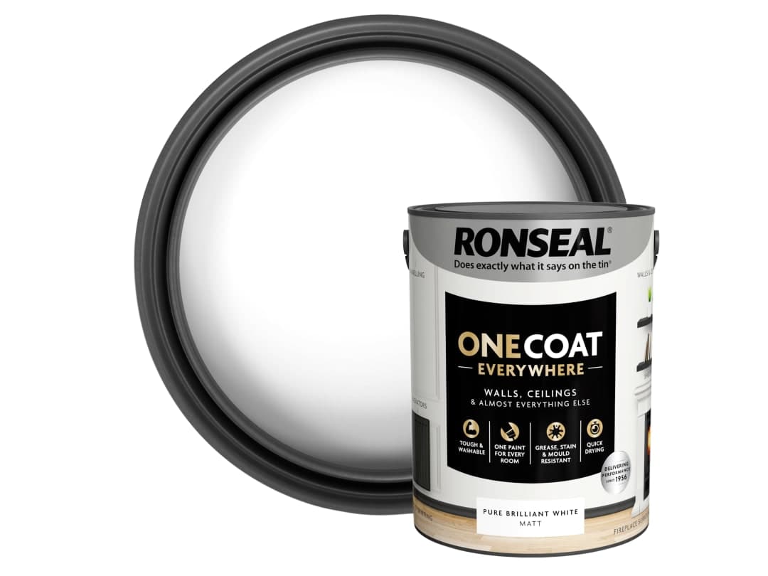 Ronseal One Coat Everywhere Pure Brilliant White 5L KCB.7015103.20104.81